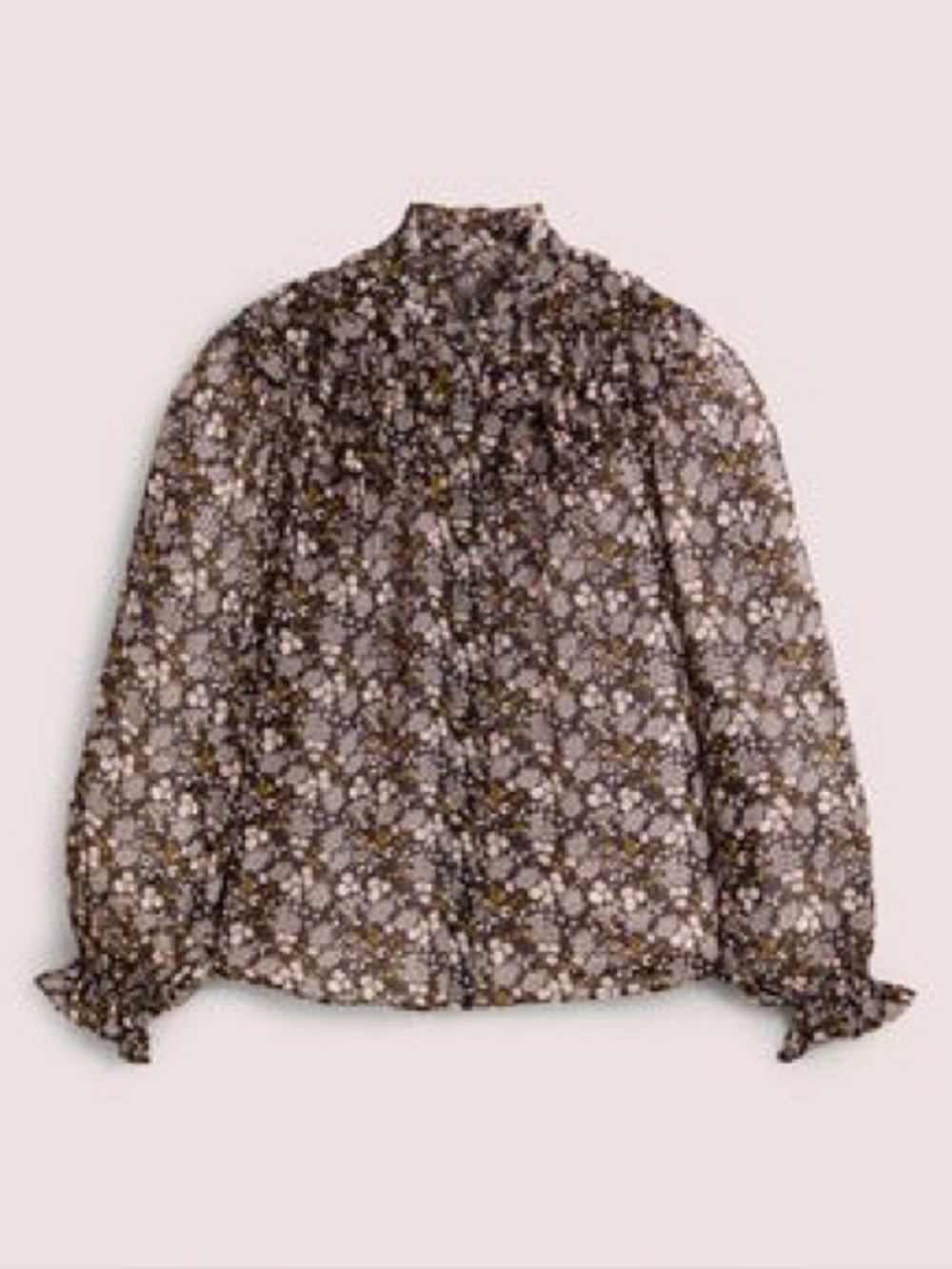 Boden ruffle neck floral blouse - Picture 2 of 4
